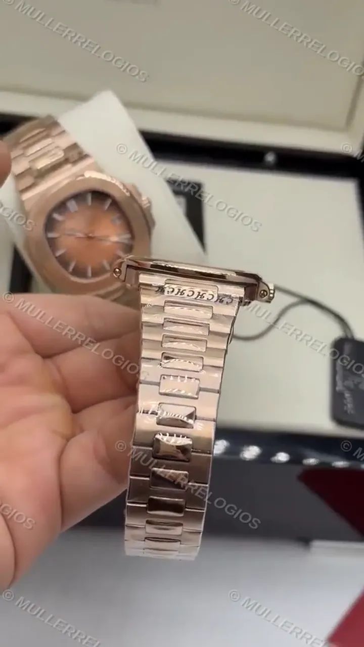 Relógio Patek Rosé Clone + Caixa Patek - Foto 3