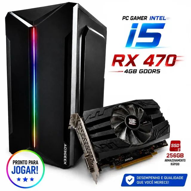 Pc Gamer Cpu Intel Core I5 | Gpu Rx 470 | 16gb Ram | Ssd 256gb