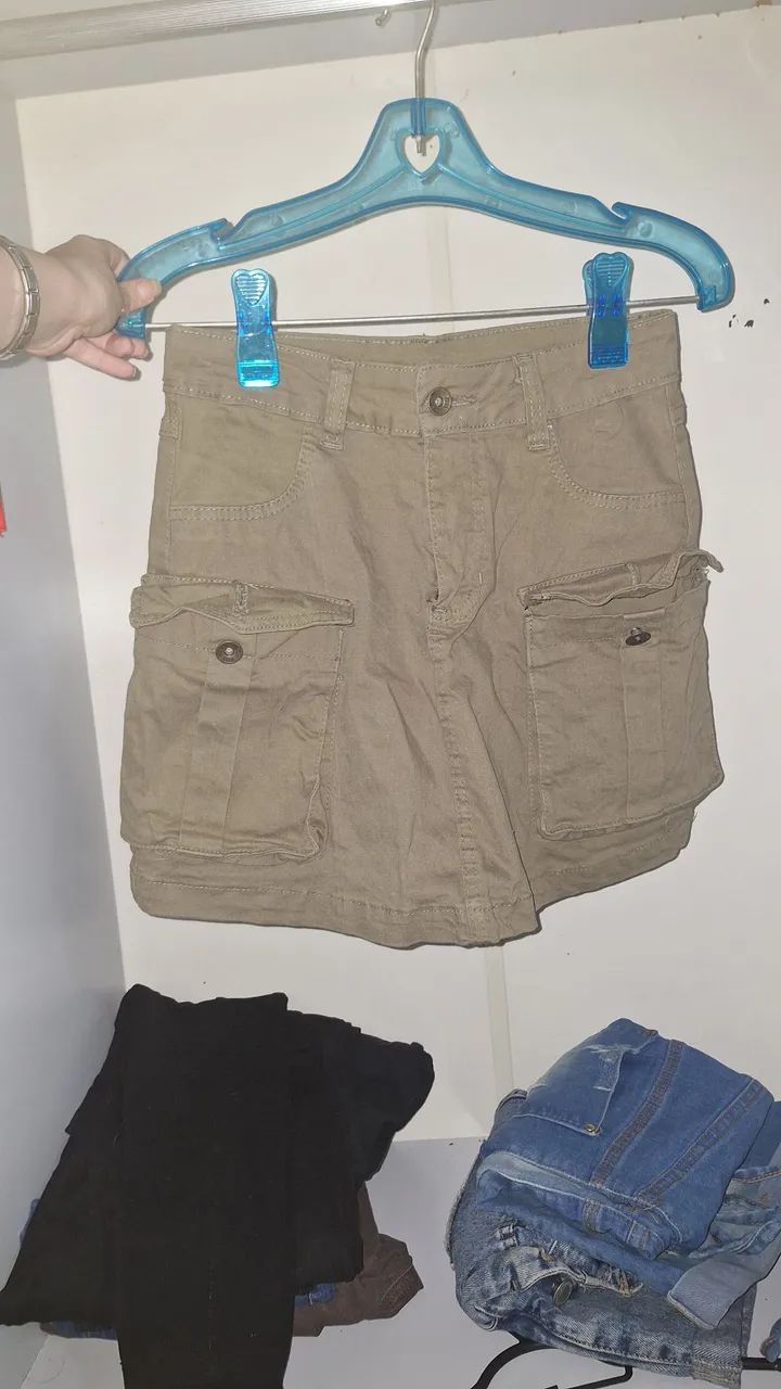Saia cargo verde militar 38