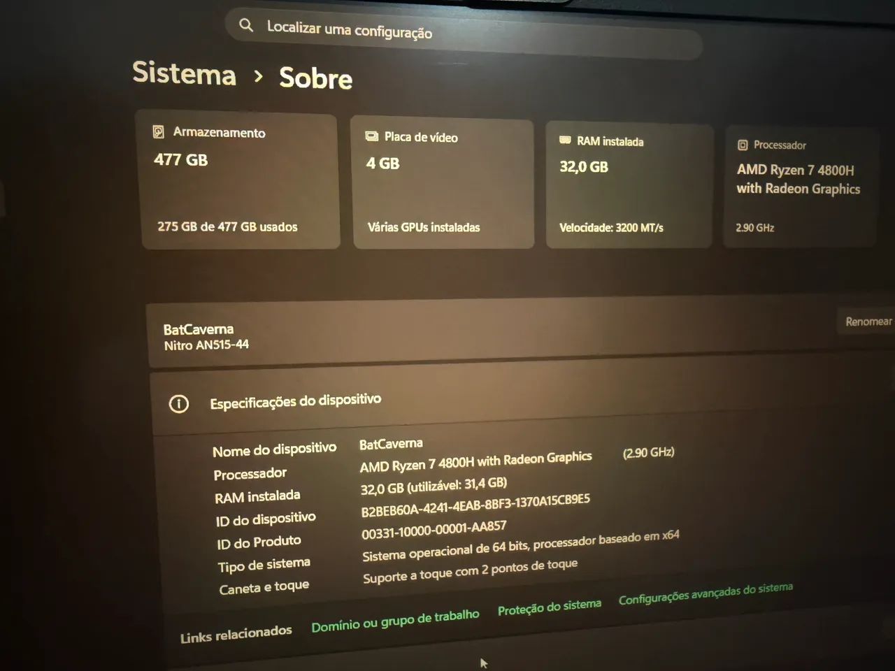 Acer Nitro 5 AN515-44-R8VH. - Foto 2