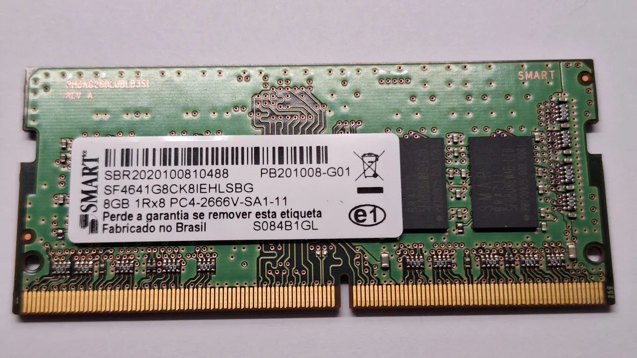 Memória RAM 8GB DDR4 2666MHz - Notebook - Memória RAM - Praia do
