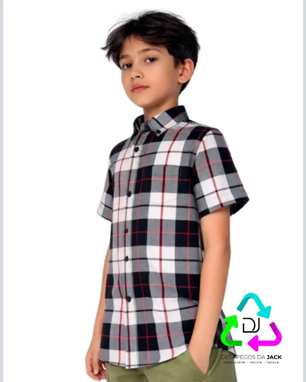 Camisa Infantil Xadrez - Foto 2