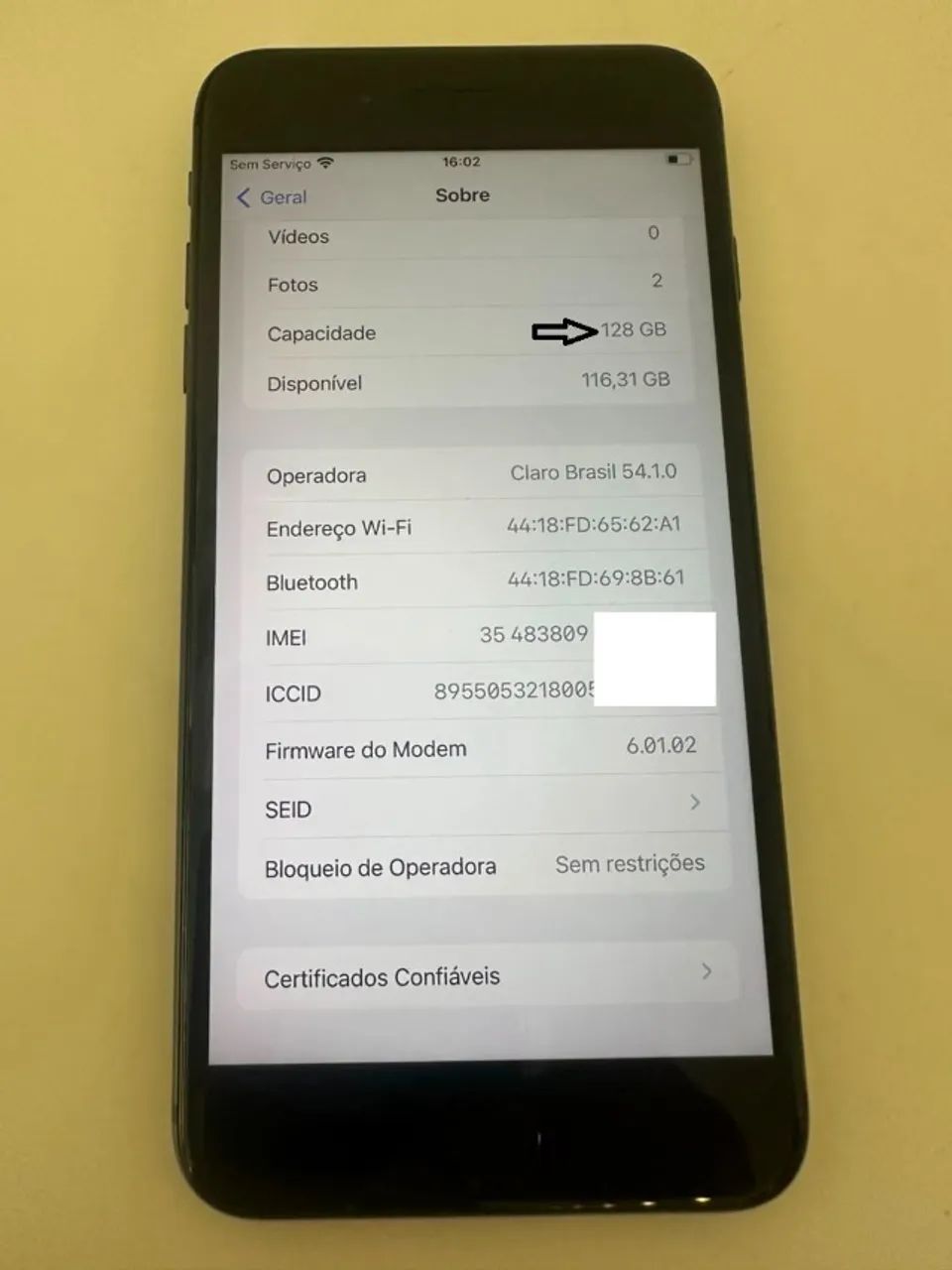 iPhone 8 Plus 128 GB Original - Muito Conservado - Nunca Aberto - Foto 2