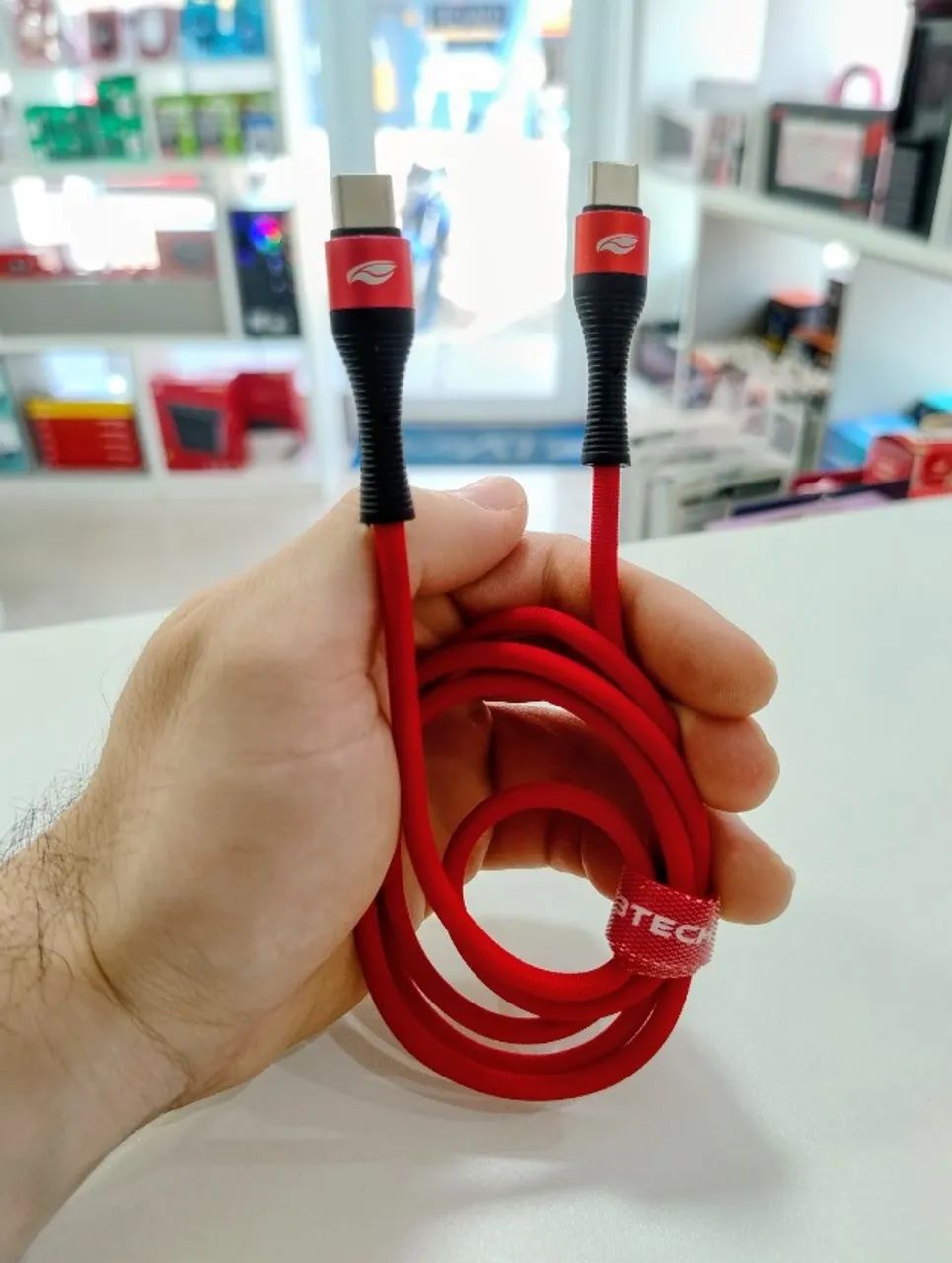 Cabo C3Tech CB-P160RD/CB-P150RD 1m 3A USB-C - Foto 2