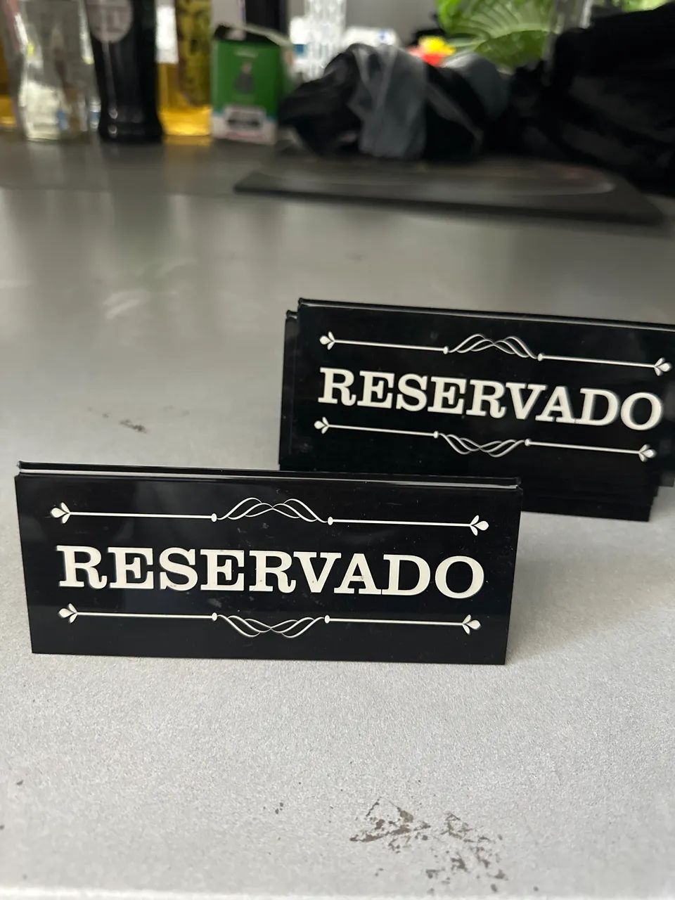 Placa personalizada Reservado  5 unidades 