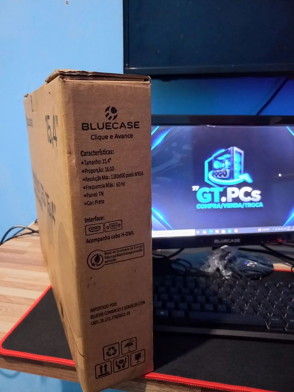 MONITOR BLUECASE 60HZ NOVO NO PLÁSTICO  - Foto 5