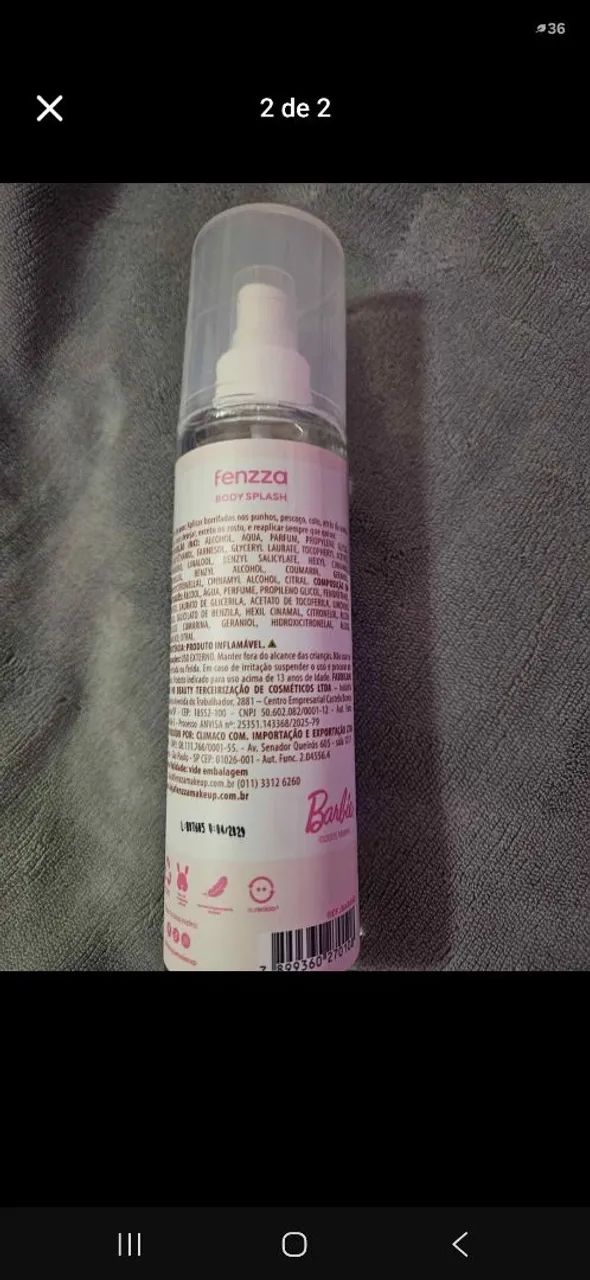 Body Splash Barbie - Fenzza - Foto 2