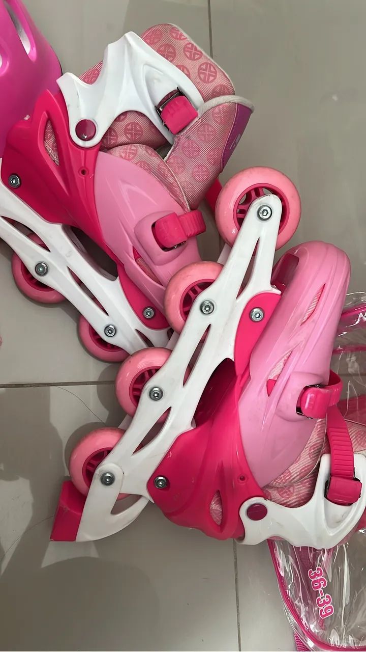 Patins Infantil Menina Ajustável  36 ao 39 - Foto 3