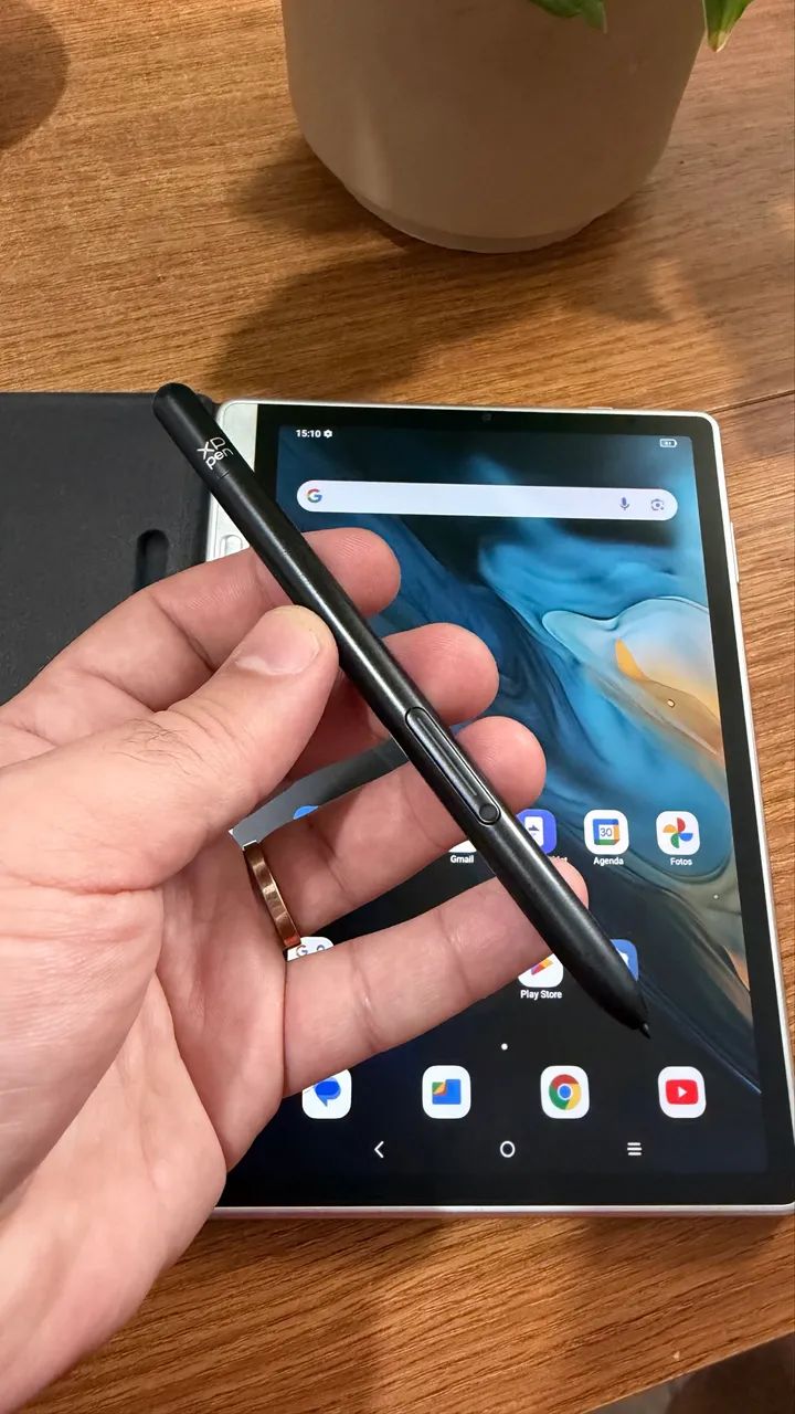 Tablet tela antirreflexo (não precisa de película) com caneta e capa - Foto 4