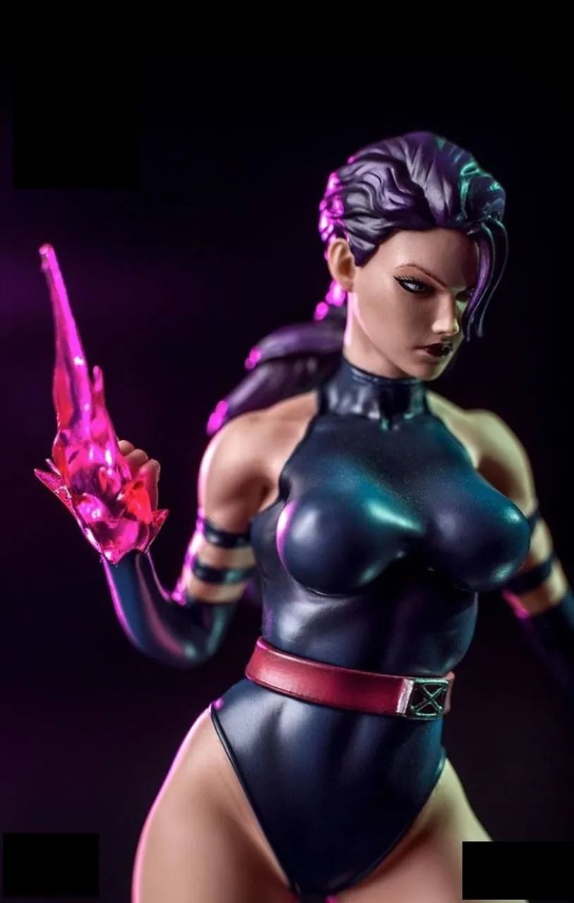 Psylocke Exclusiva 2 cabeças Art Scale 1/10 Marvel Comics Iron Studios - Foto 2