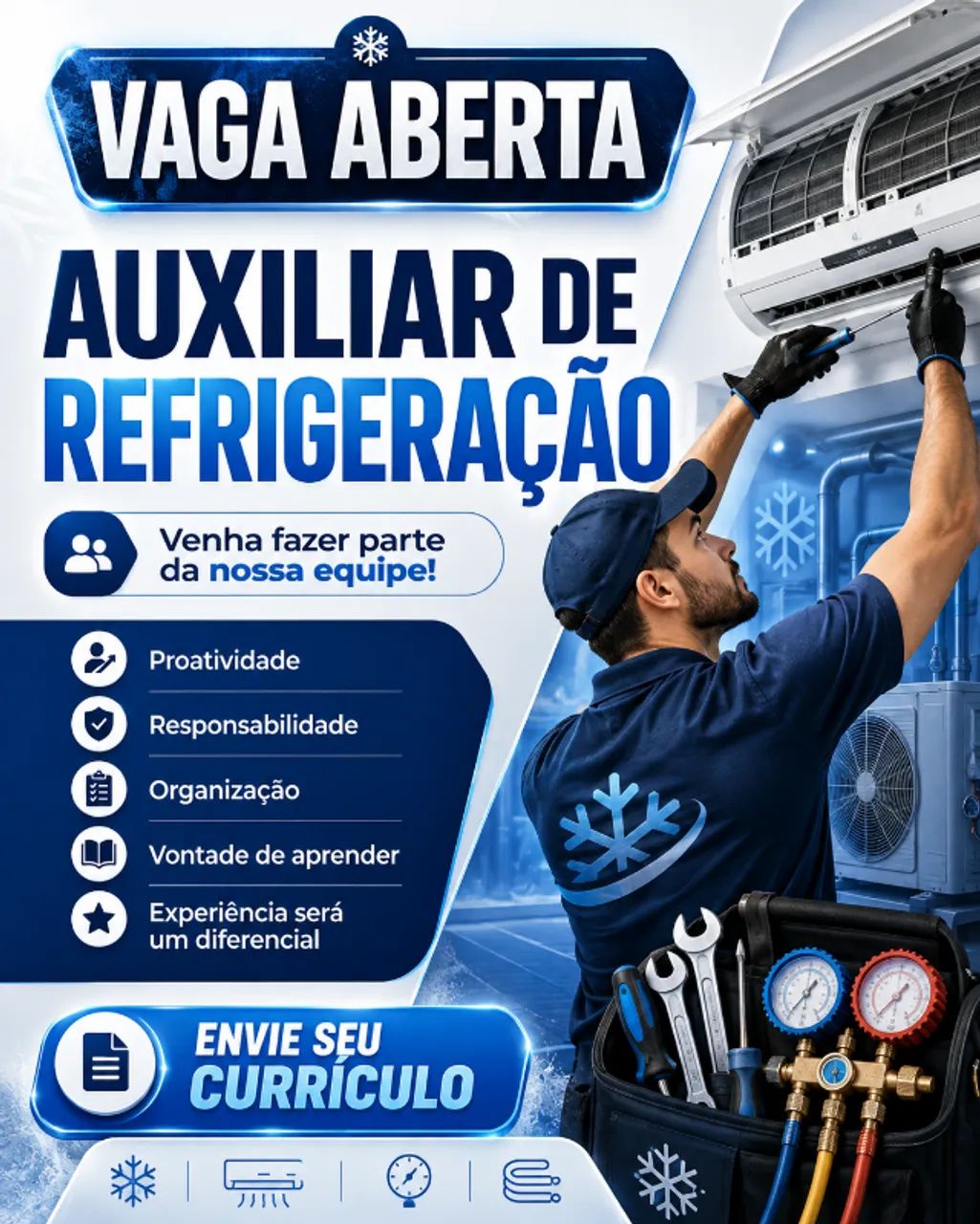 Contrata-se Auxiliar de Refrigeração