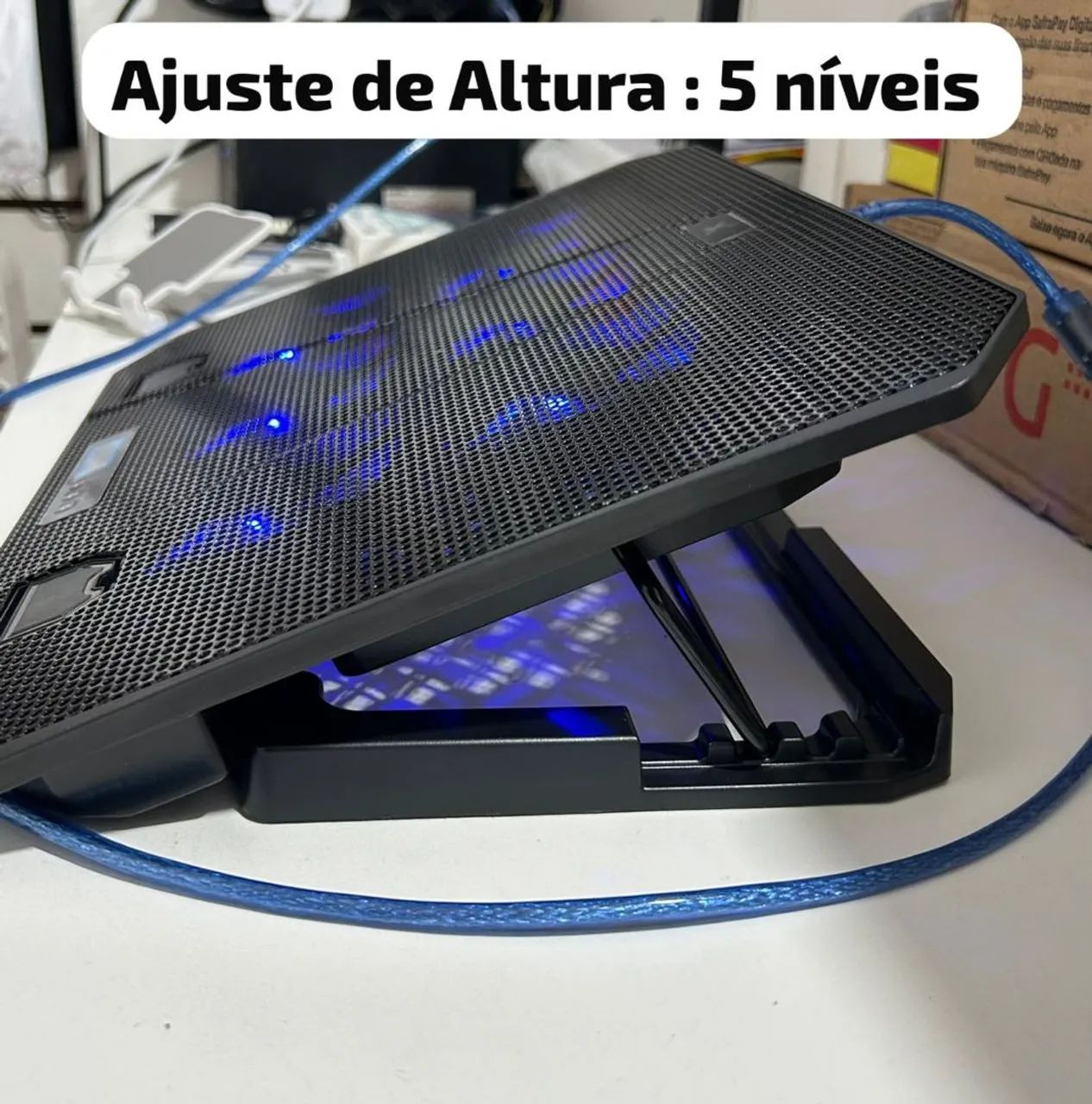 Suporte para notebook ventilação led  - Foto 2