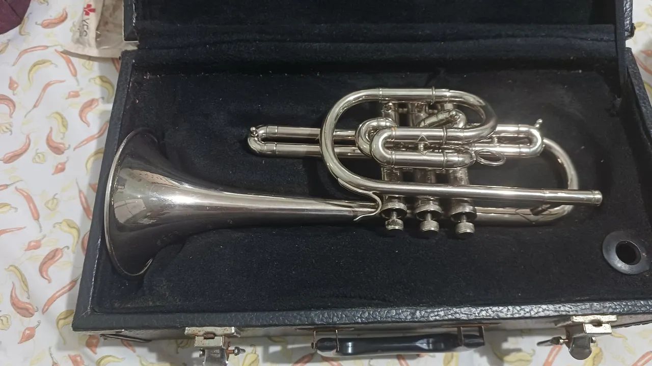 Trompete cornet scavone em si e em dó  - Foto 5
