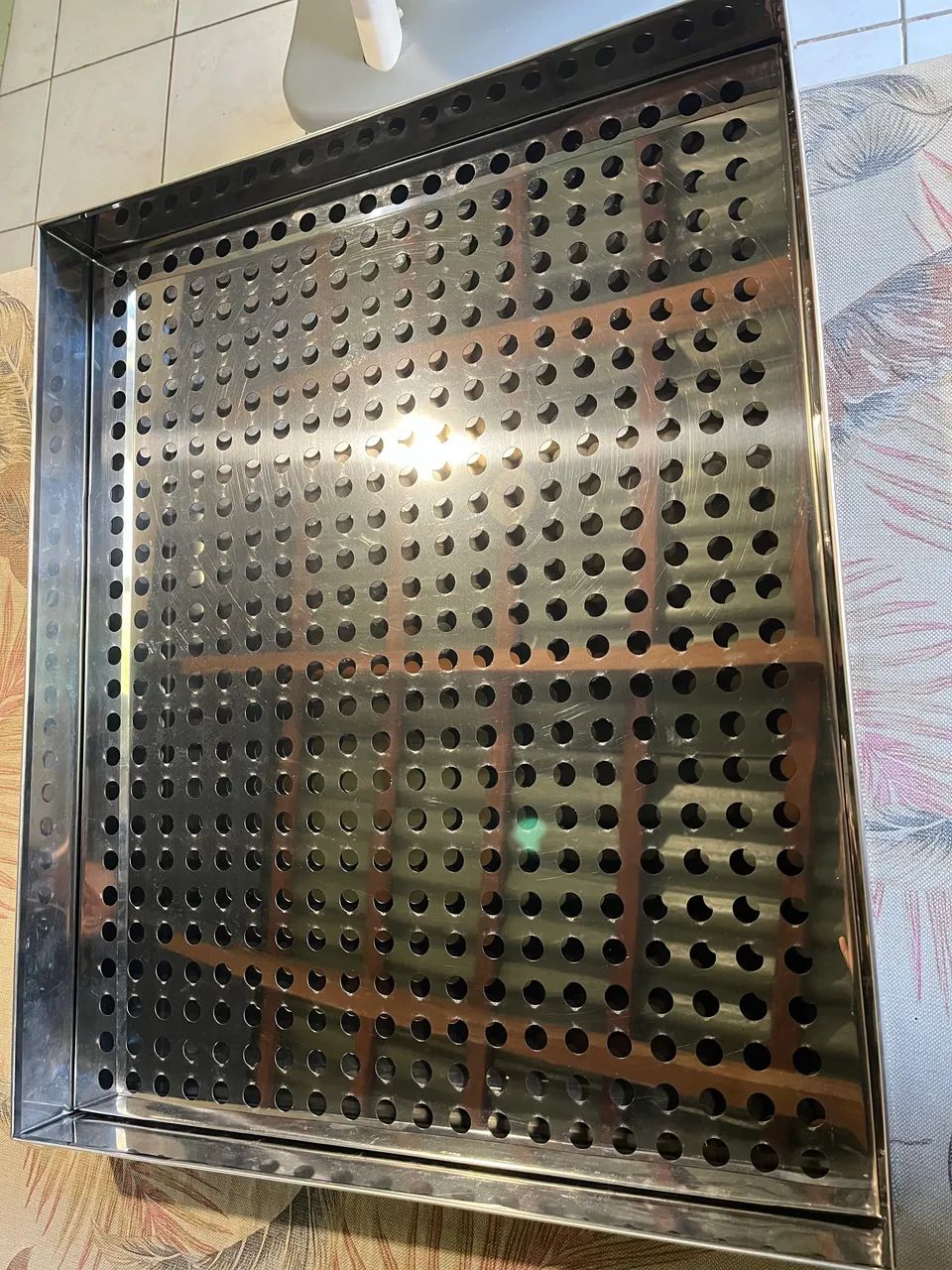 Bandeja Separadora De Milho Inox Para Pipoca Gourmet 60x50cm - Foto 5