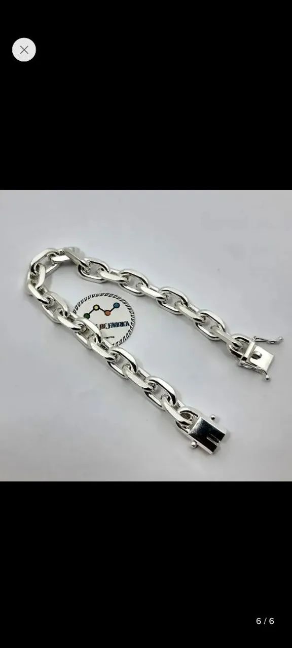 Pulseira maciça em prata 925 - Foto 2