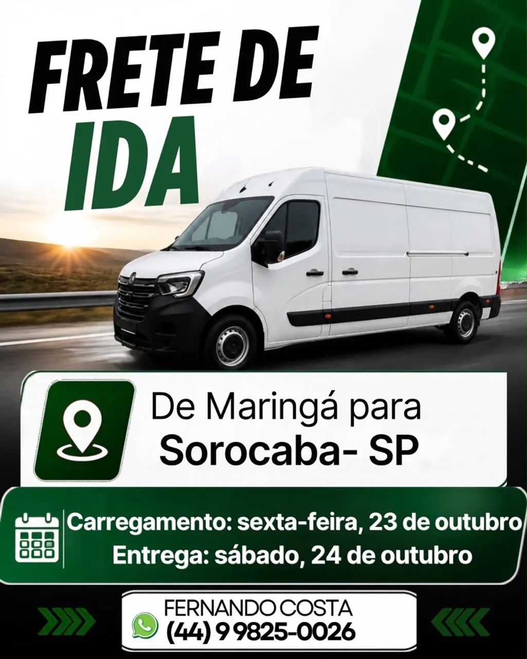 Frete de ida 