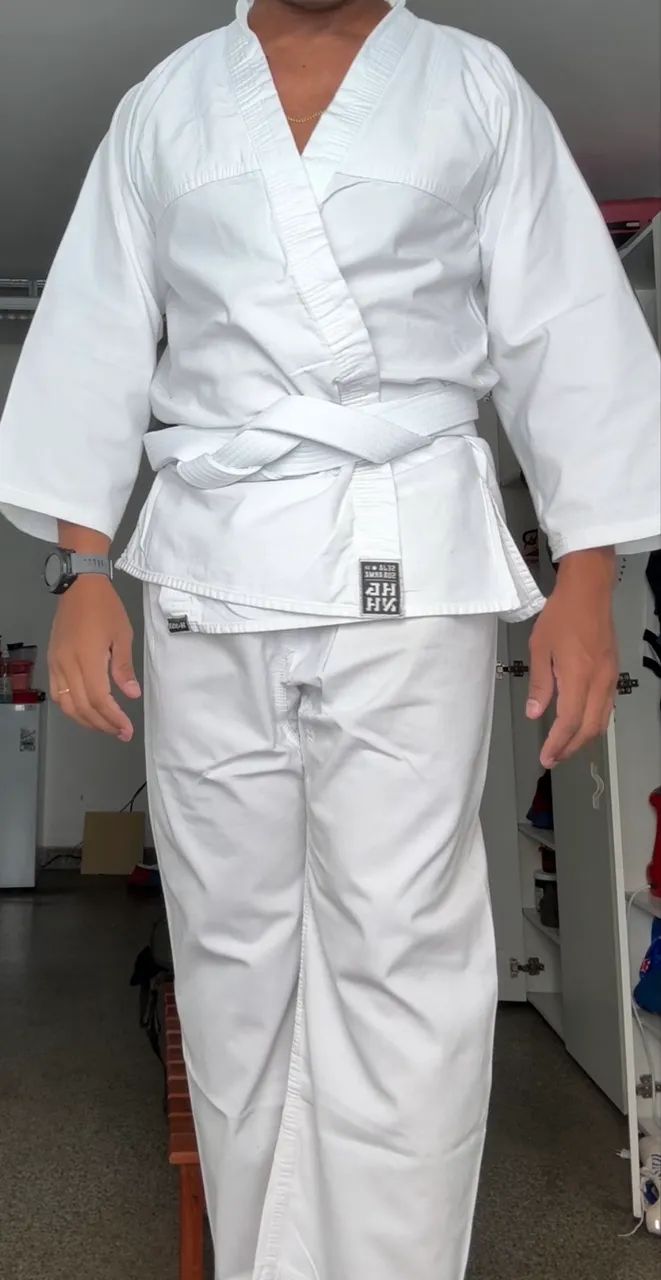 Kimono Jiu Jitsu Liso A1 - Quimono Branco - Foto 3