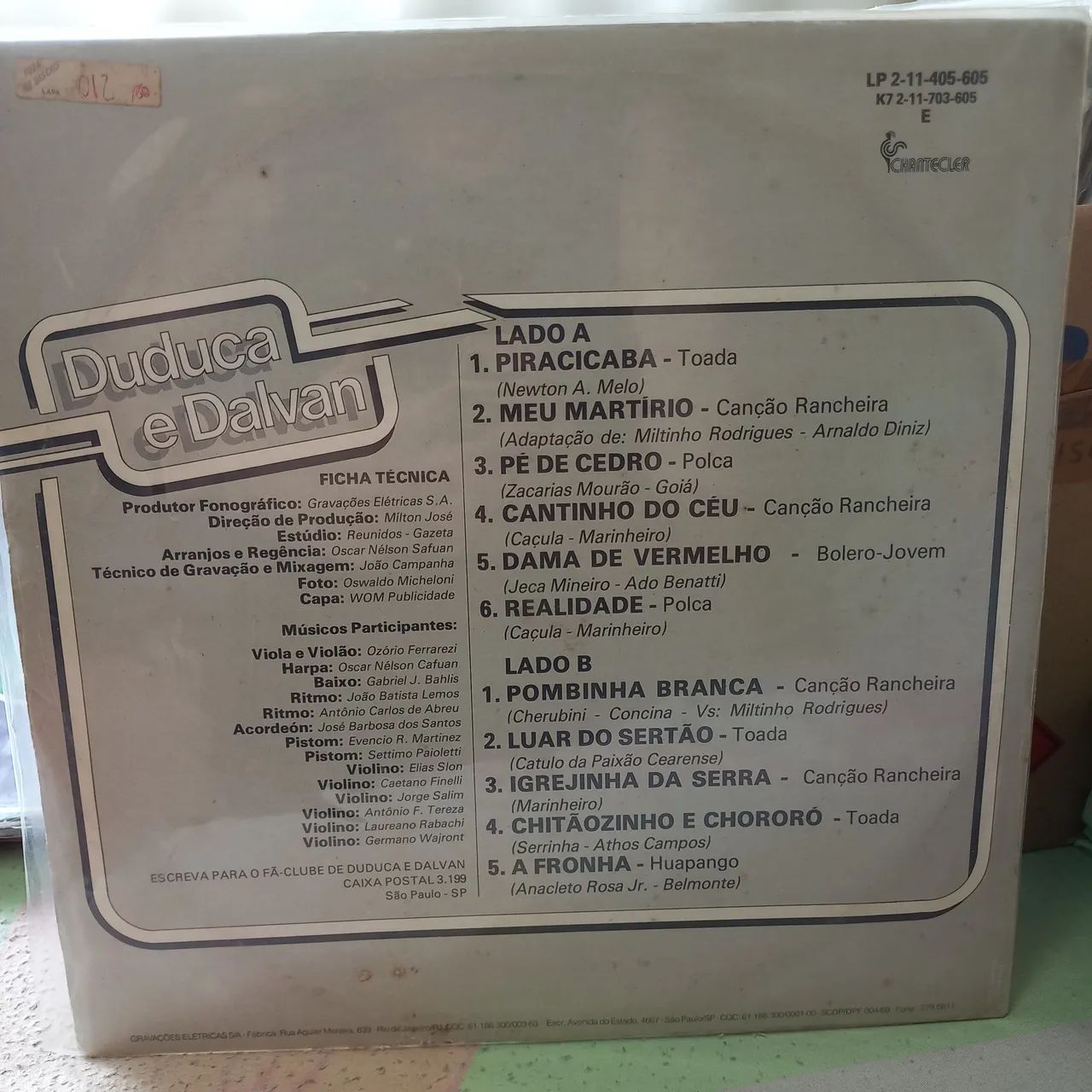 Disco de vinil LP Duduca e Dalvan. - Foto 2