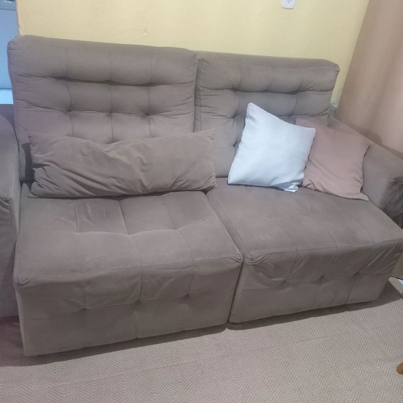 Sofa retratil 3 lugares for cinza - Foto 2