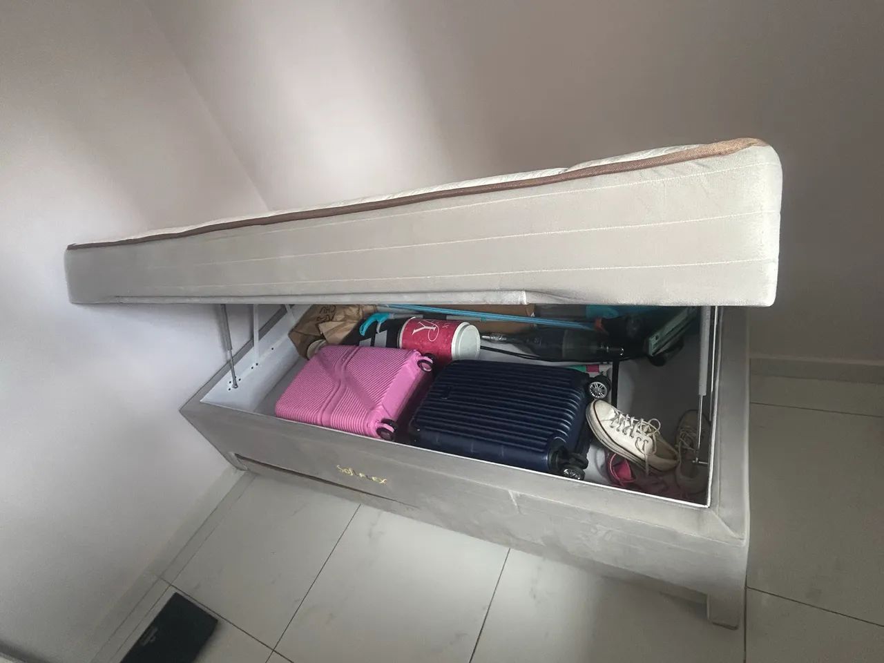Cama Baú e Auxiliar - Solteiro