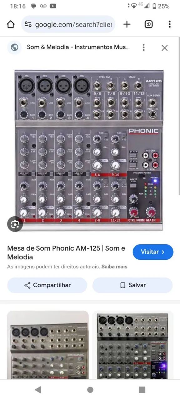 Mesa phonic 12 canais 
