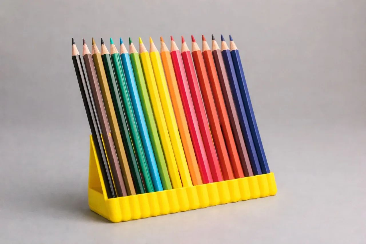 Porta-Lápis em Leque - Suporte para 18 Lápis