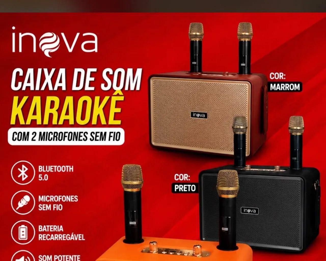 Caixa de som karaoke 