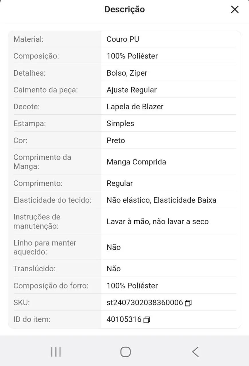 Blazer de couro tamanho pp - Foto 4