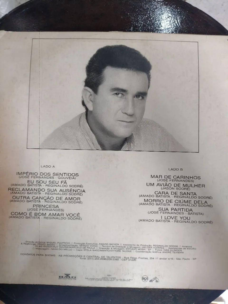 Disco Vinil LP Amado Batista - Sou teu fã  - Foto 2