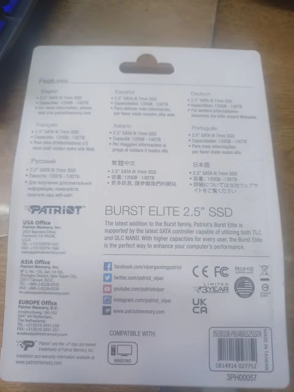 SSD PATRIOT 480 GB NOVO - Foto 2