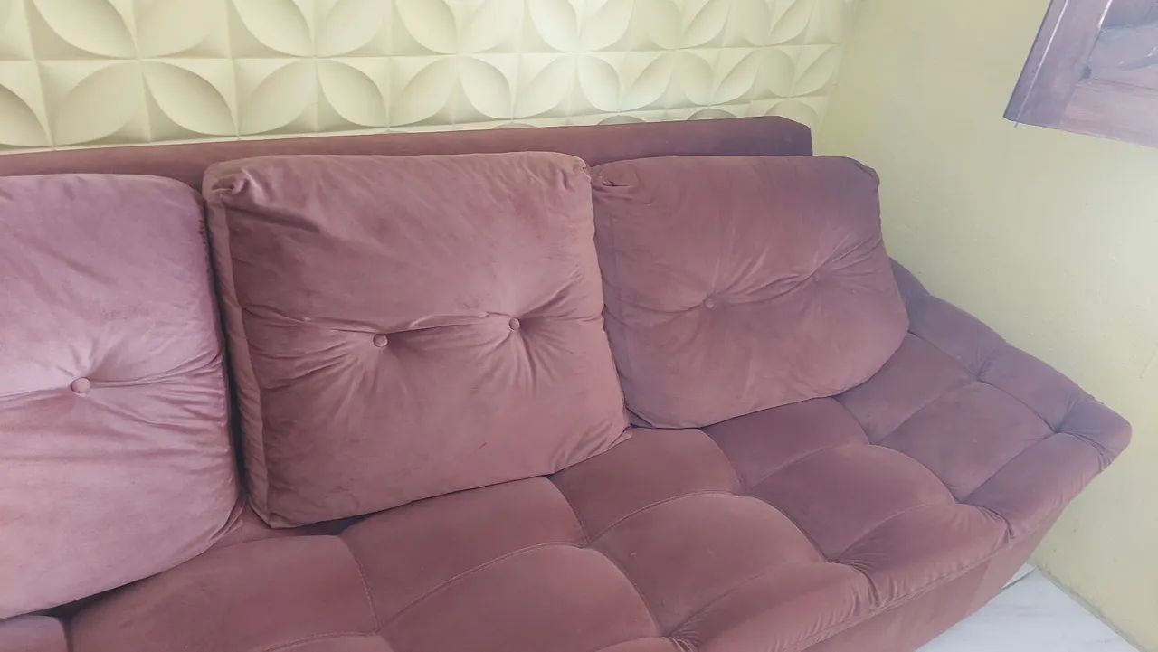 SOFÁ 3 LUGARES VELUDO - Foto 3