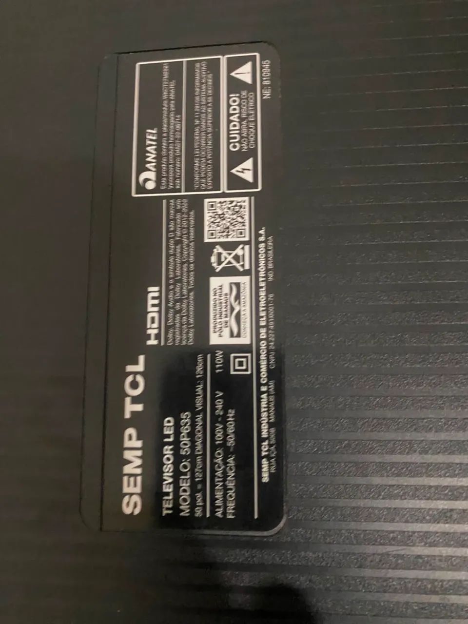 Tv TCL 50 polegadas 