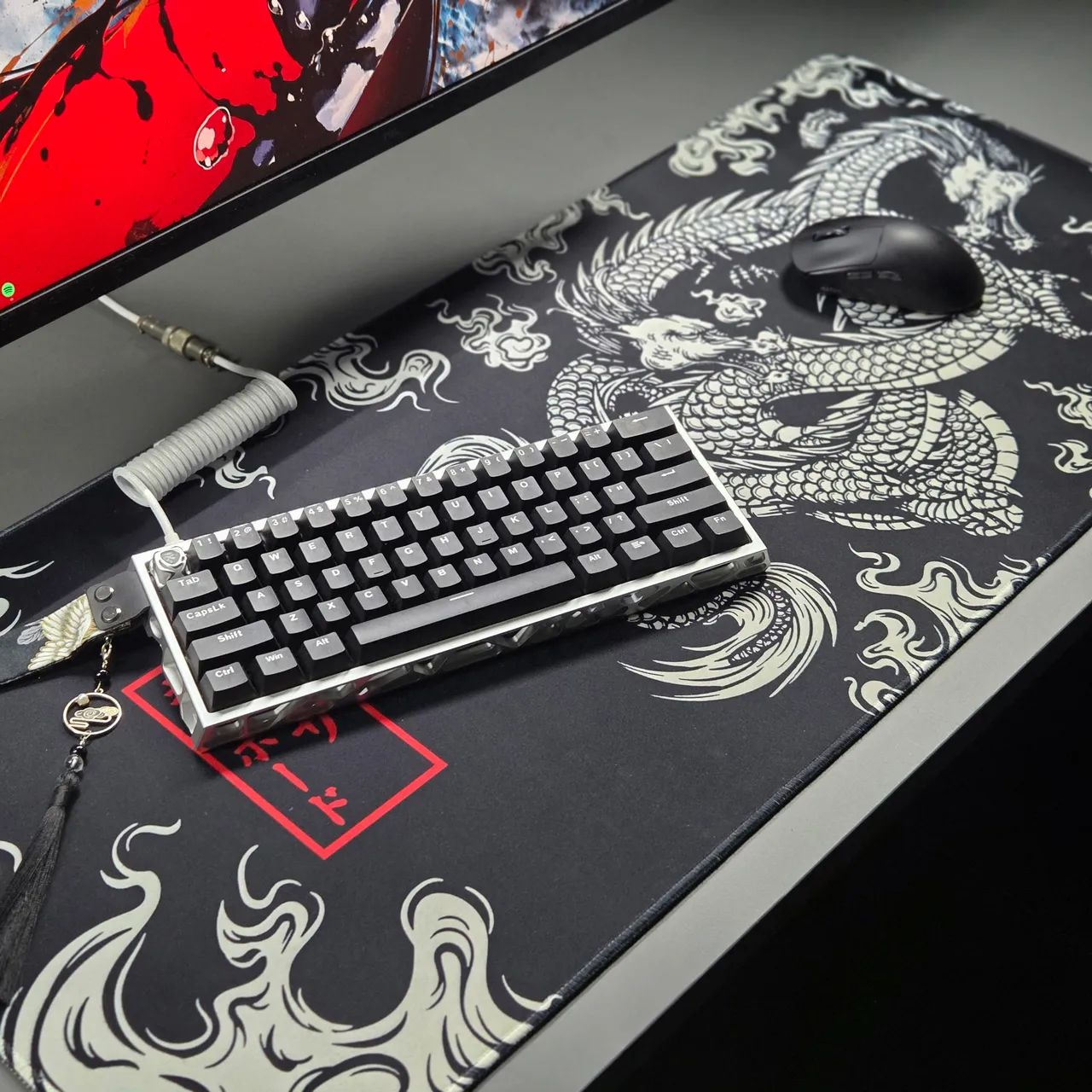 Mousepad Dragões Chines 90x40cm - Foto 2