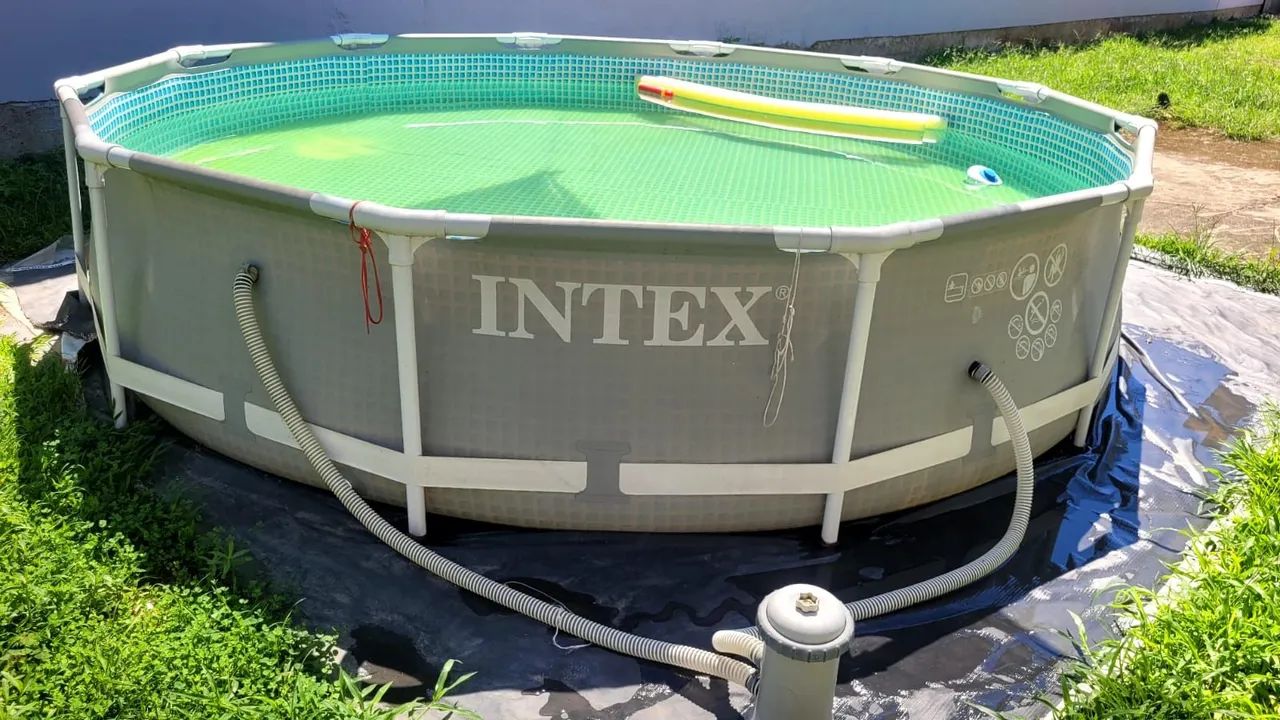 piscina 6500 litros com motor e capa
