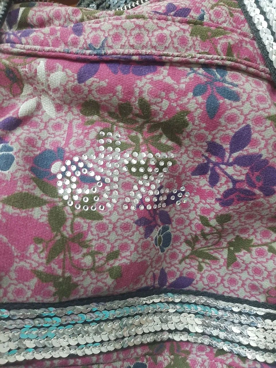 Bolsa DZ floral com paetês. DZARM - HERING. - Foto 3