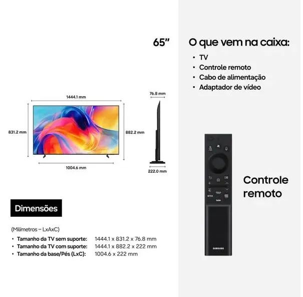 Samsung Smart TV 65" MiniLED 4K M75H 2026 - Foto 5