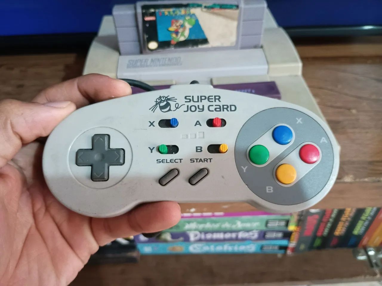 SUPER NINTENDO COM CONTROLE E SUPER MARIO WORLD e X-MEN  - Foto 3