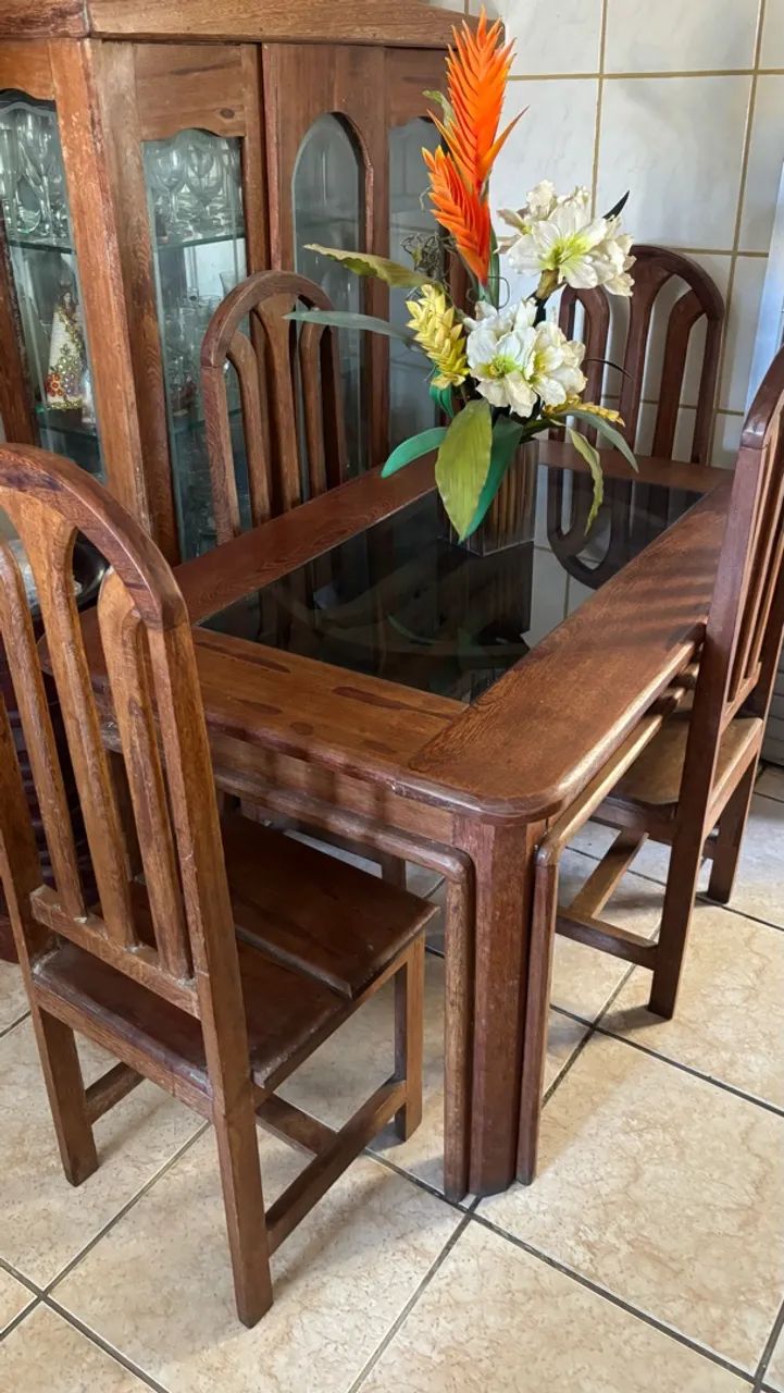 MESA DE 4 CADEIRAS - MADEIRA DE ANGELIM - Foto 4