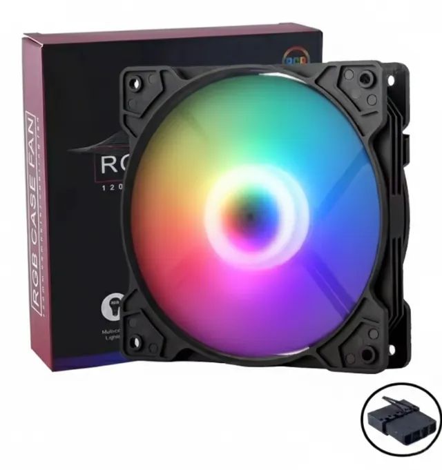 Cooler Fan Homefish RGB 120mm - Silencioso - Unidade ou Kit - Em Estoque! - Foto 3