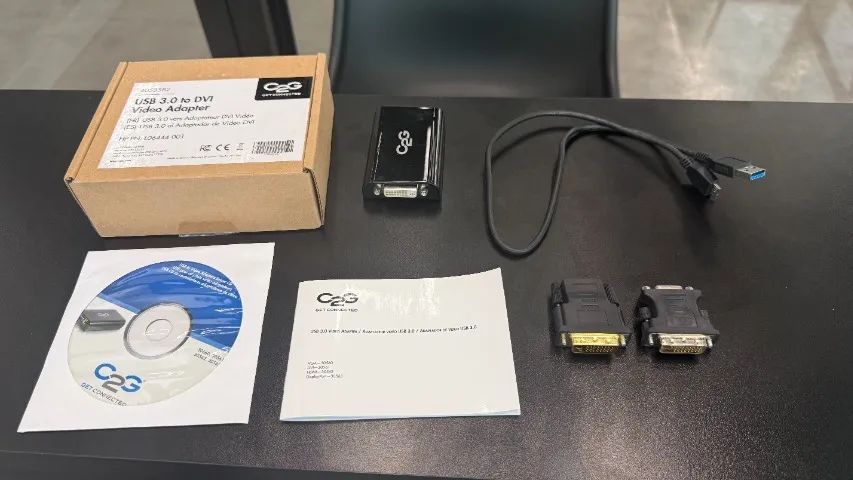 Adaptador USB 3.0 para DVI C2G / HP Original - Perfeito Estado - Foto 4