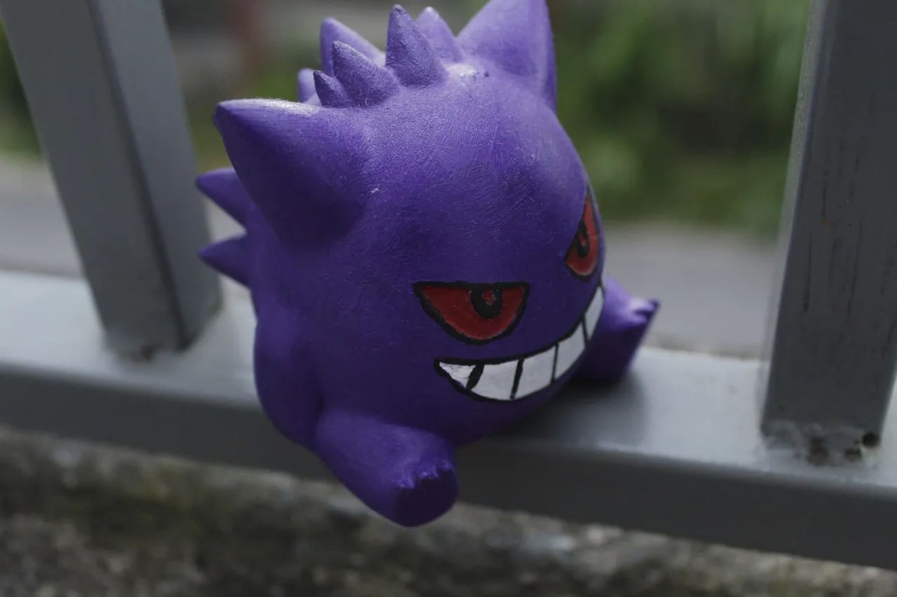 Estátua Pokémon Gengar Sentado - Decoração Geek - Foto 2