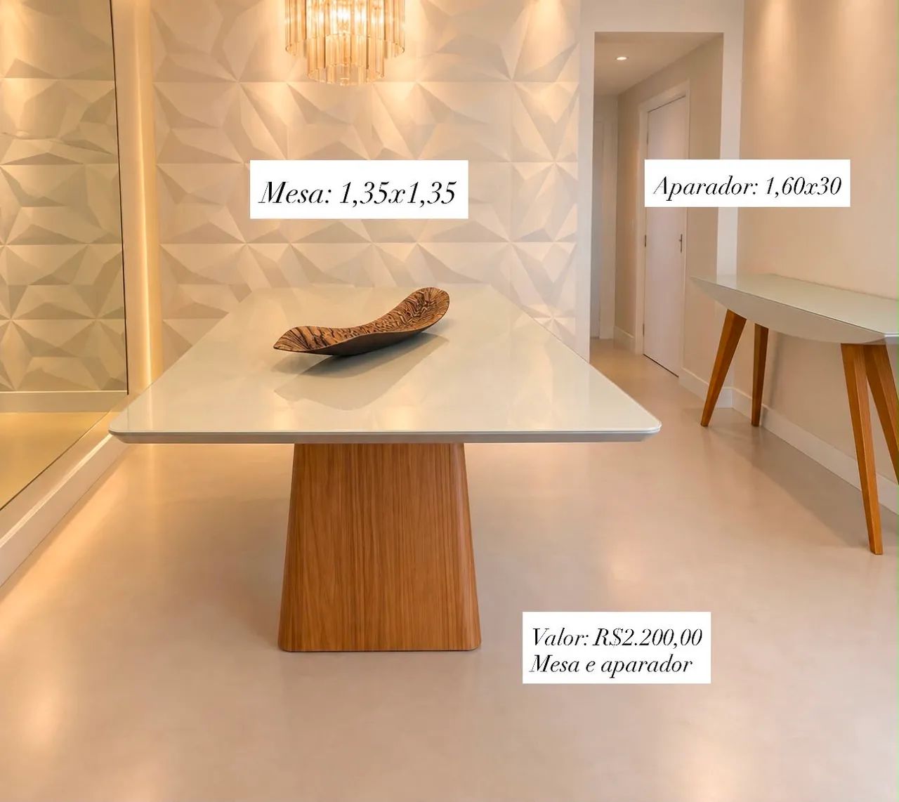 Vendo mesa e aparador 