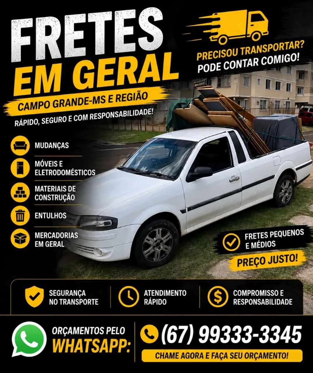 Frete para todas as regiões 