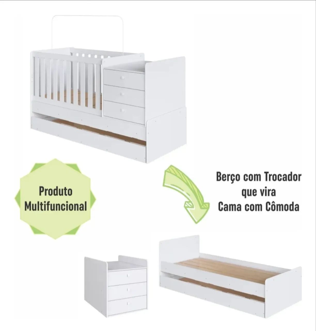 Berço cama multifuncional 