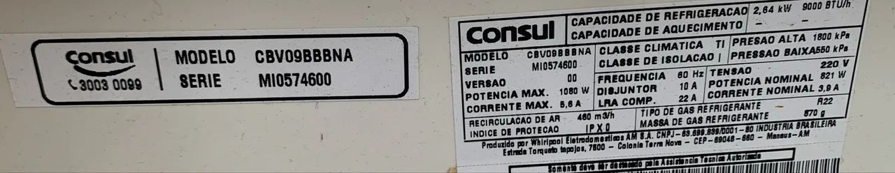 Evaporadora ar condicionado split Consul bem estar 9000btus - Foto 2