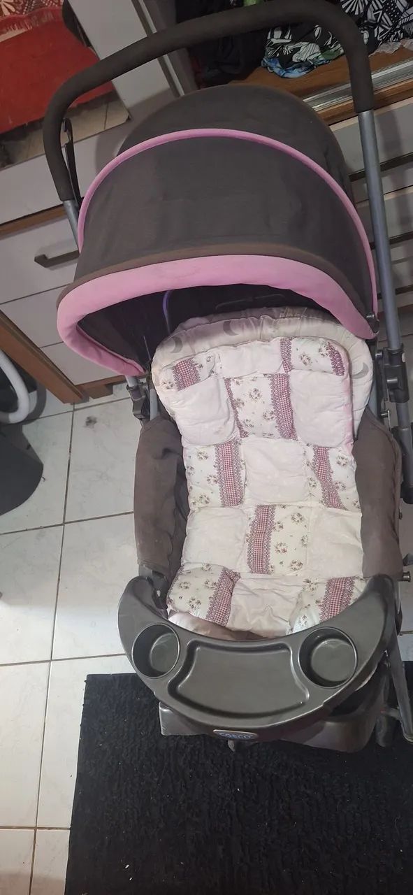 Carrinho de bebê cosco rosa - Foto 6