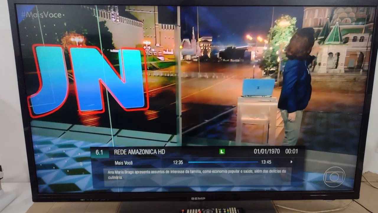 Tv Semp Toshiba 48 polegadas com entradas HDMI USB LAN Av e fone de ouvido e controle remo - Foto 2