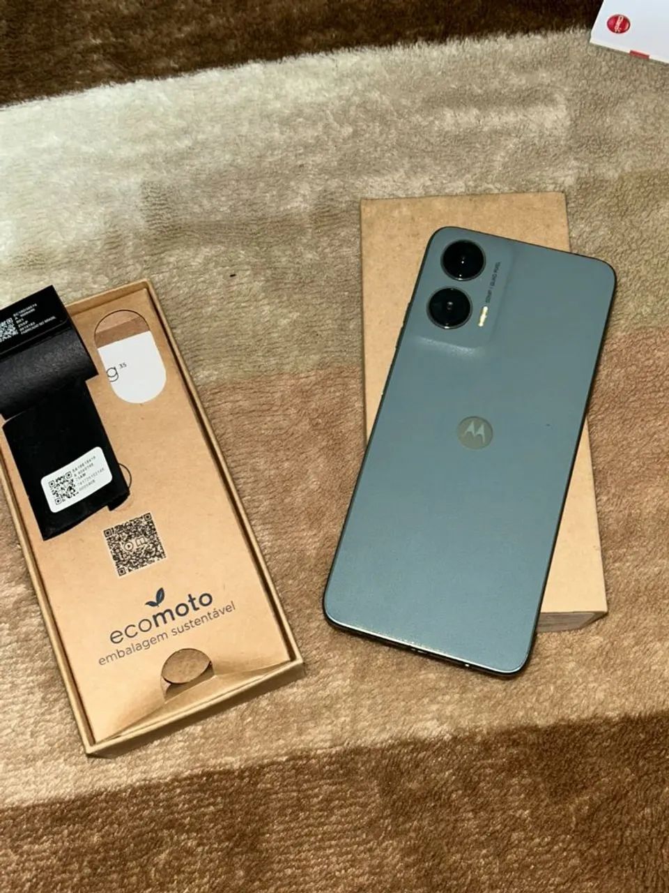 Motorola G35 5G CINZA VEGHAN LEATHER - Foto 4