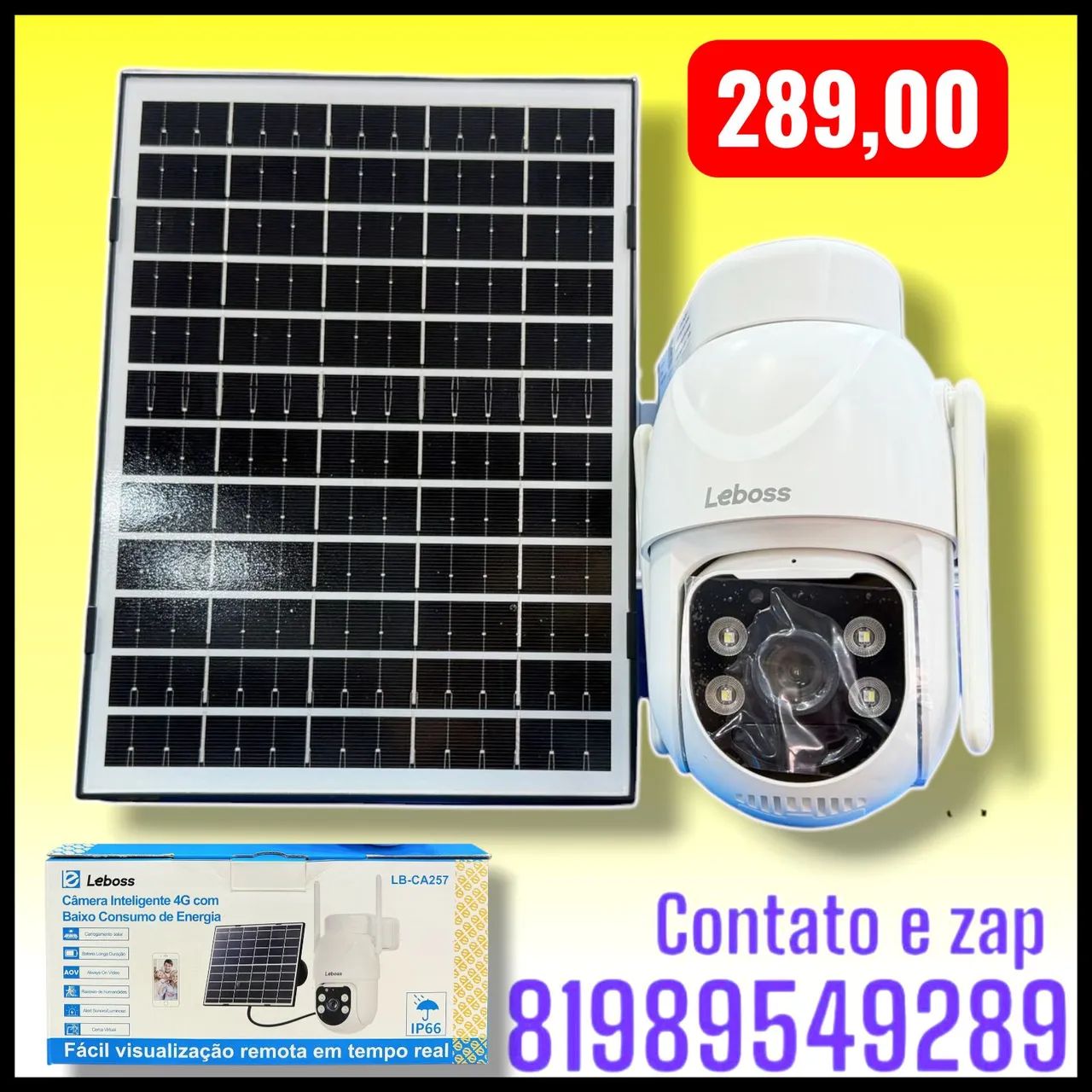 Câmera Ip com placa solar LB-CA257