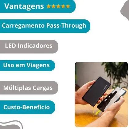 Vendo carregador portátil universal para celular.Entrego - Foto 3